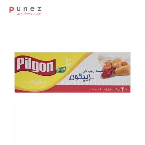 کیسه زیپ دار پیلگون مدل Zipgoon بسته 40 عددی Pilgon Zipgoon Zipper Bag Pack of 40